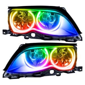 BMW 3 Series Headlight Assemblies - ORACLE Lighting - SMD HL - ColorSHIFT w/o Controller - Black - `02-`05 BMW 3 Series Headlight Assemblies - ORACLE Lighting - SMD HL - ColorSHIFT w/o Controller - Black - `02-`05